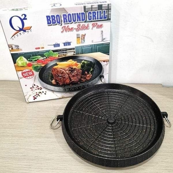 Round Grill Pan Bulgogi BBQ Panggangan Bulat Roaster 35cm Q2-8930 0803