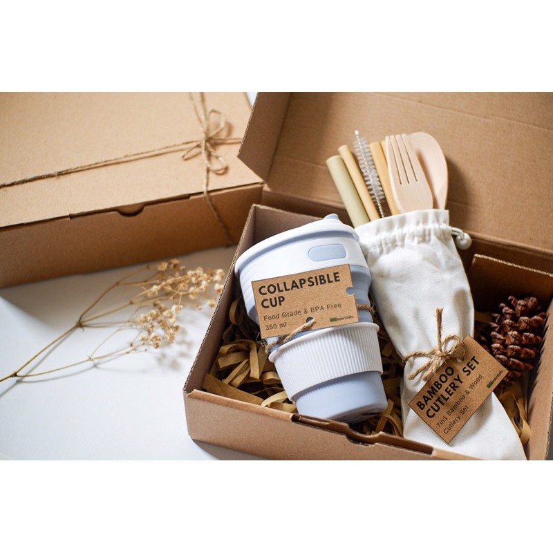 Hampers Eco Friendly Souvenir Kado Ramah Lingkungan Zero Waste Kit - Eat Out Eco Hampers