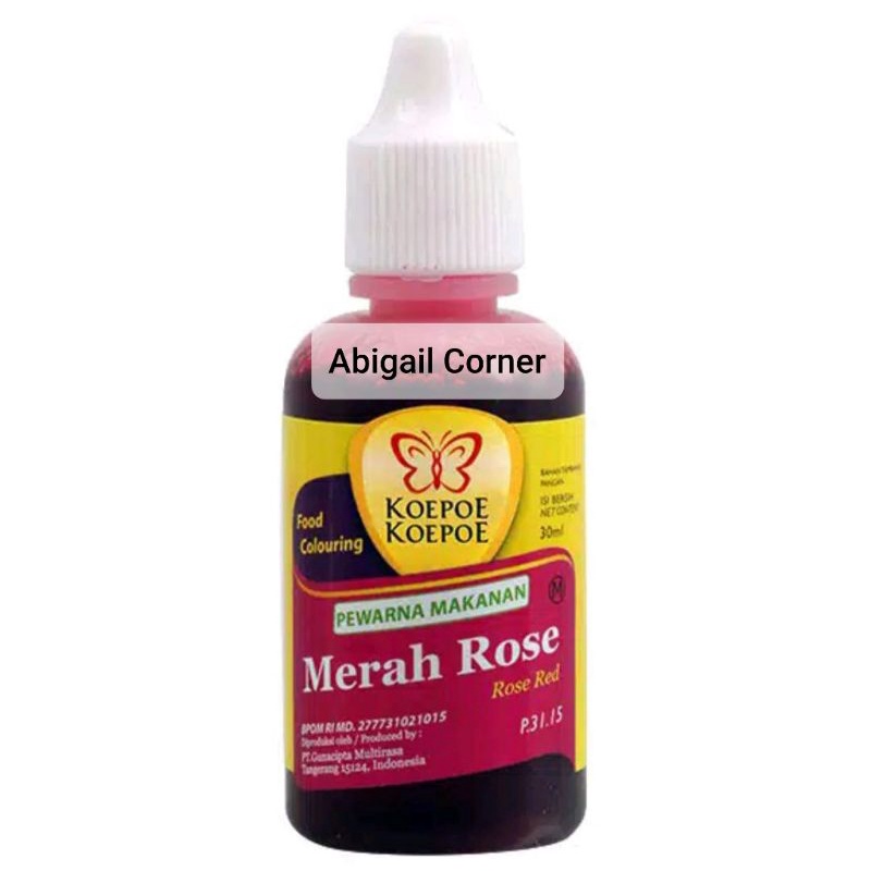 

Abigailcorner - Koepoe Koepoe | Pewarna Merah Rose / Merah Muda (30 ml)