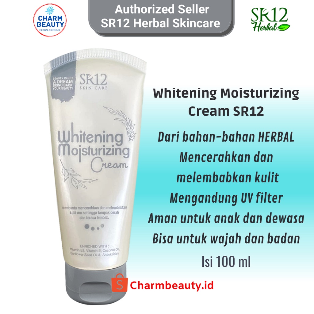 Whitening Moisturizing Cream SR12 Pelembab Pemutih Wajah Badan Bpom Lightening Anti Aging Original