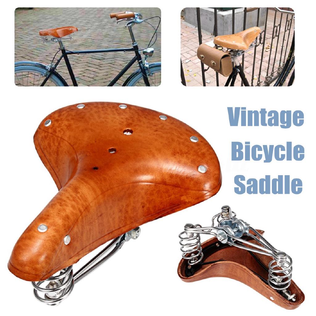 Sadel Sepeda Bahan Kulit Asli Warna Coklat Vintage Sadel Sepeda Bahan Kulit Asli Warna Coklat Vintage