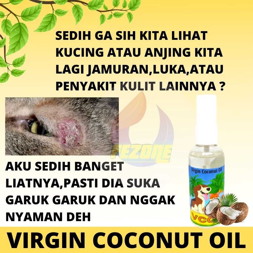 Virgin Coconut Oil 30ml Minyak VCO Kucing Anjing Hewan Peliharaan FEZONE