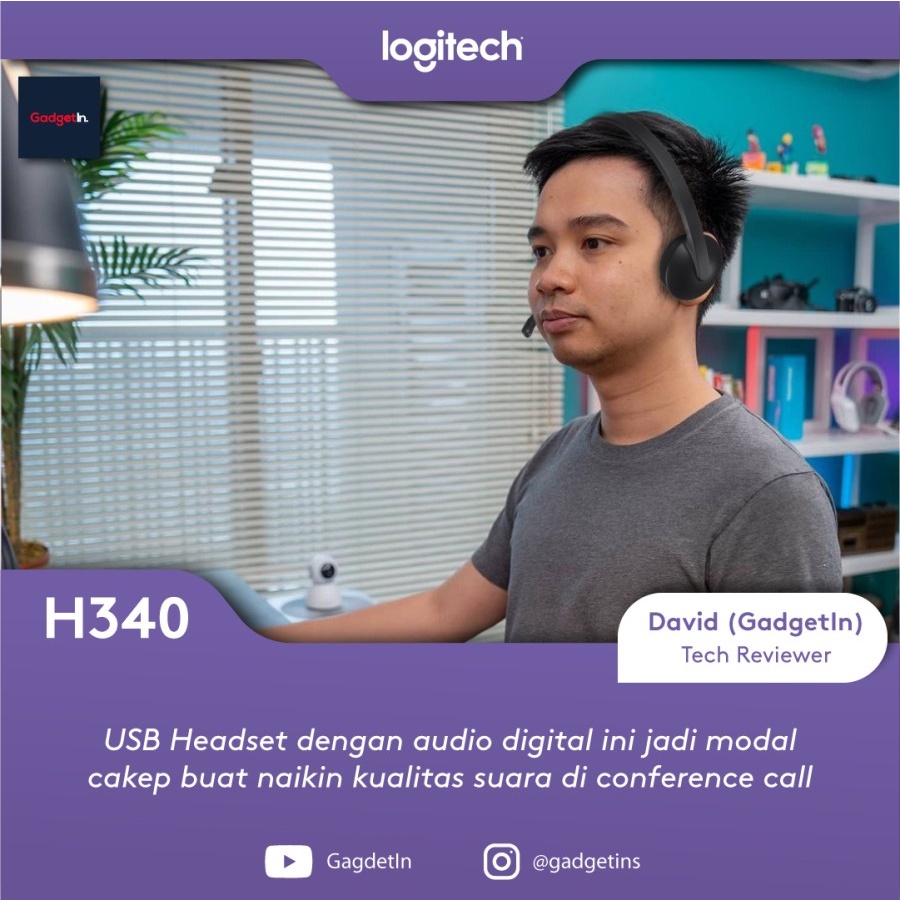 Headset Logitech H340 Headset Stereo USB Mikrofon Noise-Cancelling