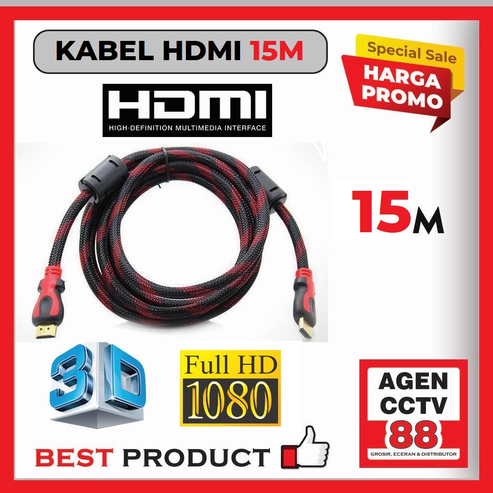 Kabel HDMI 15M / 15 Meter High Quality Cable