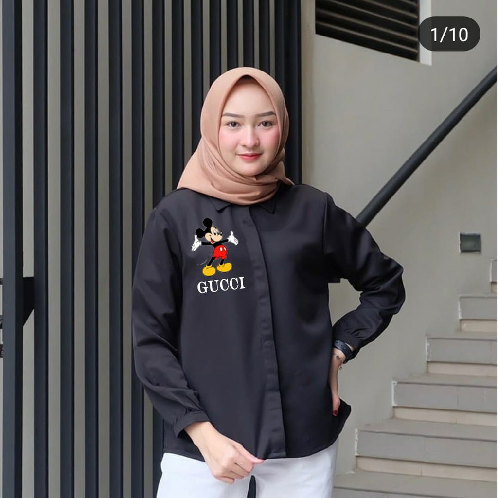 *[HNFK] Kemeja Korea / Kemeja Ootd Terbaru / Kemeja Terbaru Wanita / Atasan Kemeja