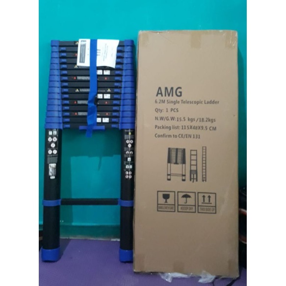 Tangga Single 6.2 M Telescopic Merk AMG