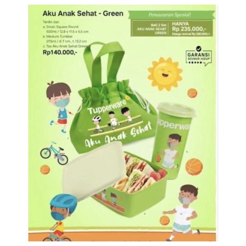 Anak Sehat Tupperware - Green