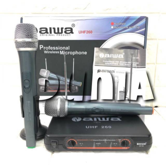 Mic Wireless N Aiwa UHF 260 Original