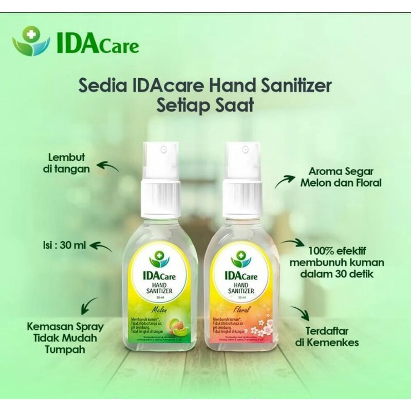 Handsanitizer IDAcare 30ml Spray Aroma Bunga Dan Buah