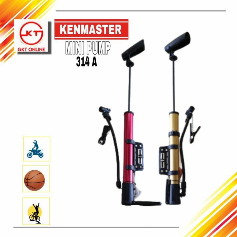 Pompa Sepeda Ken / Mini Pump Kenmaster / Pompa Angin Sepeda / Bola