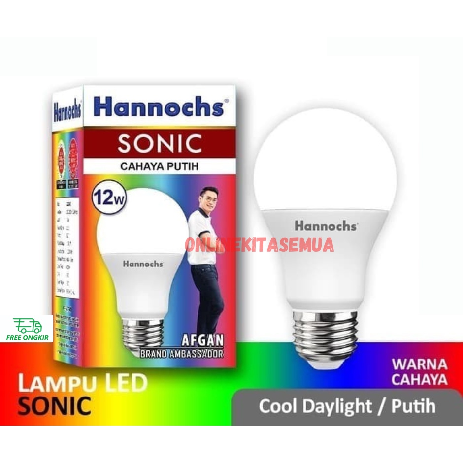 Lampu Bohlam Led Bulb HANNOCHS SONIC SNI Putih 6500K