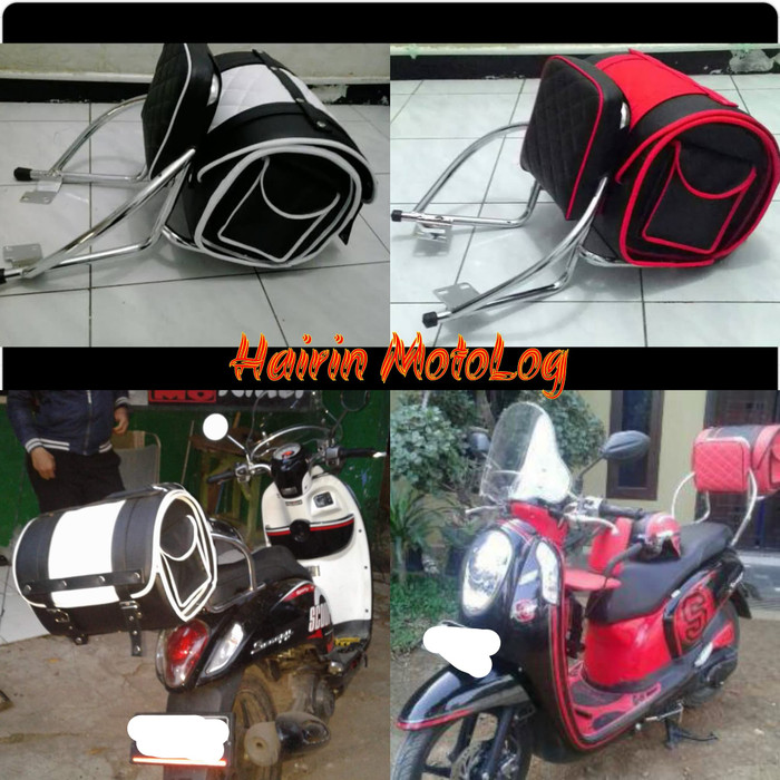 SANDARAN JOK + TAS SCOOPY BEAT ANTI REMBES SANDARAN MOTOR SCOPPY BEAT