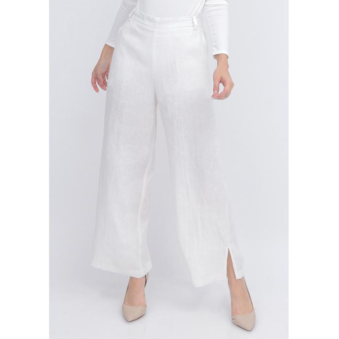 Barang Berkualitas ODIVA "HARPER CULOTTES WHITE" Celana Kulot Putih Wanita - Putih, 38 BARANG BAGUS
