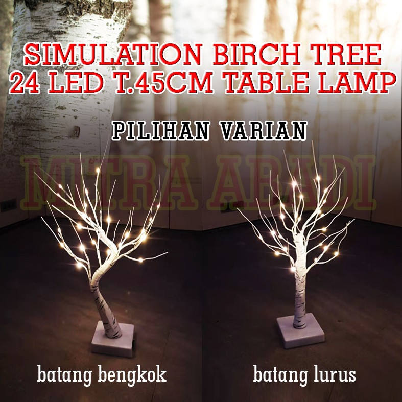 Dekorasi Lampu Tidur / Meja Ranting Pohon LED / Simulation Birch Tree