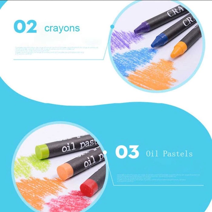 Krayon / Crayon Pensil Warna Lengkap Spidol Warna Isi 150 Pcs