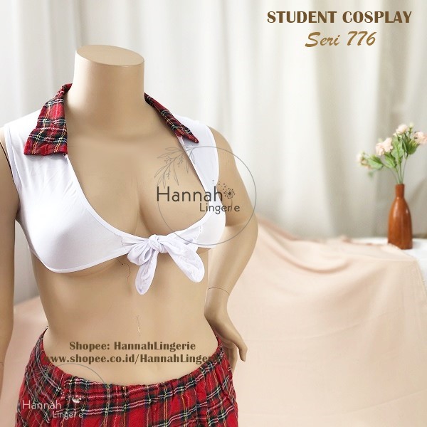 Cosplay Student L XL XXL Baju Tidur Seksi Kostum Murid Sekolah Ukuran Besar Big Size Costume Siswa Hot Merah Putih 776