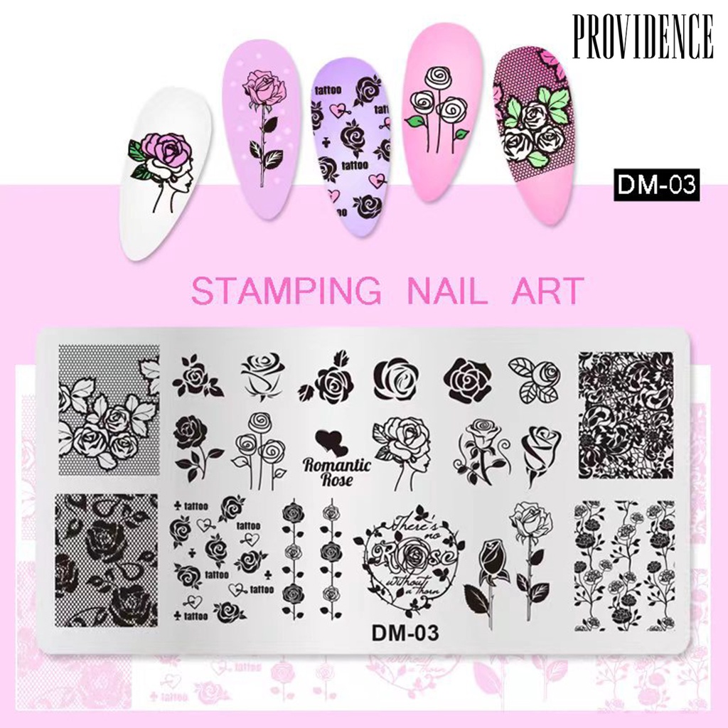 Providence Cetakan Kuku DIY Bahan Stainless Steel Untuk Nail Art