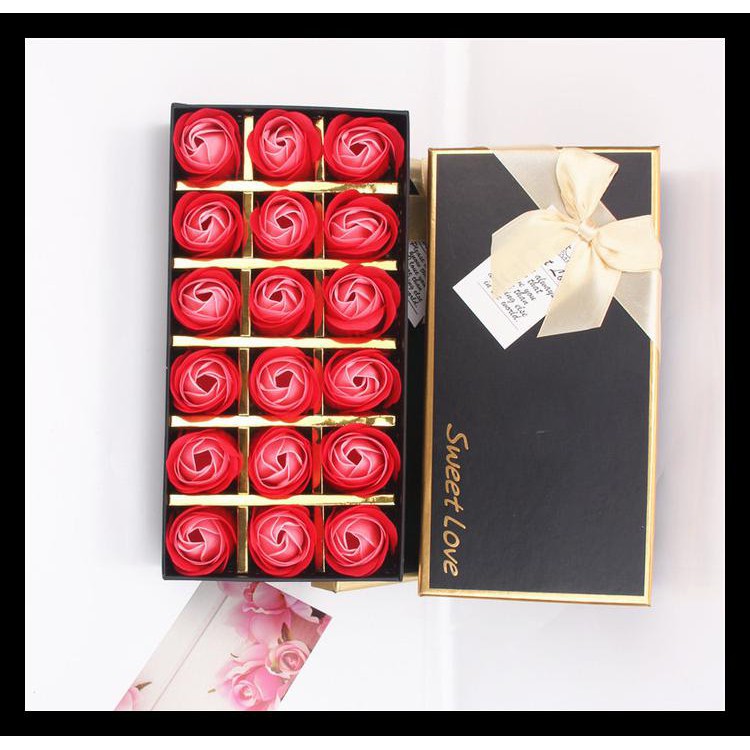 

18 PCS FLOWER SOAP + COKLAT VALENTINE,ANNIVERSARY, KADO - RG-01 BERKUALITAS