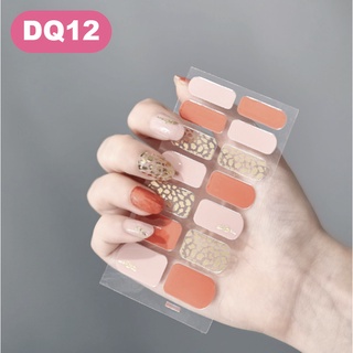 14pcs Sticker Kuku warna polos Premium Nail Art Manicure Pedicure / LEM KUKU NAIL ART LANGSUNG JADI KU030