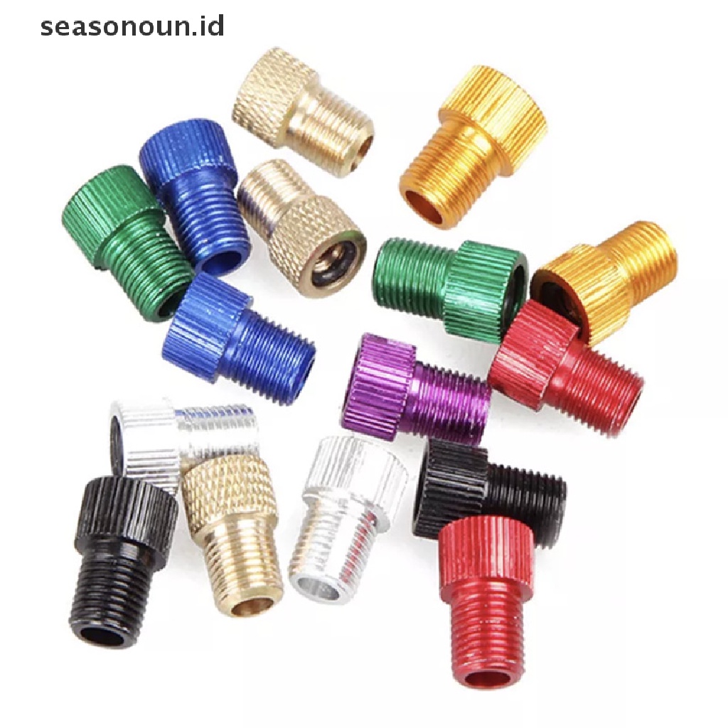 (seasonoun) 6pcs Adapter Converter Pentil PRESTA Ke SCHRADER Bahan Aluminum Untuk Ban Sepeda