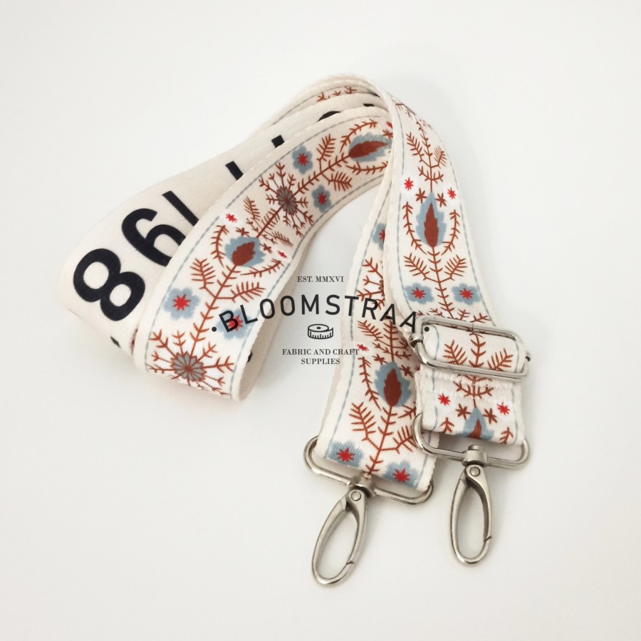 Bag Strap Motif 38mm NIKEL Tali Tas Panjang 3,8cm SILVER selempang