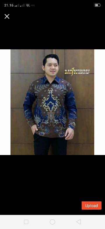 Paramarta Hijau Kemeja Batik Pria Lengan Panjang