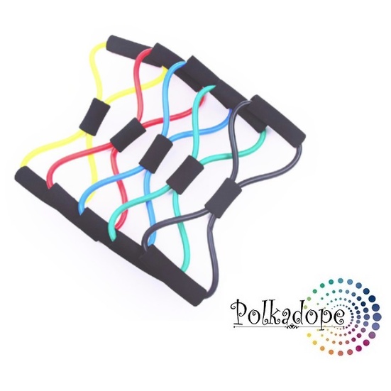 Polkadope Official - Tali Elastis Yoga Bantu Otot Elastic Band Gym Fitness Pilates Stretch