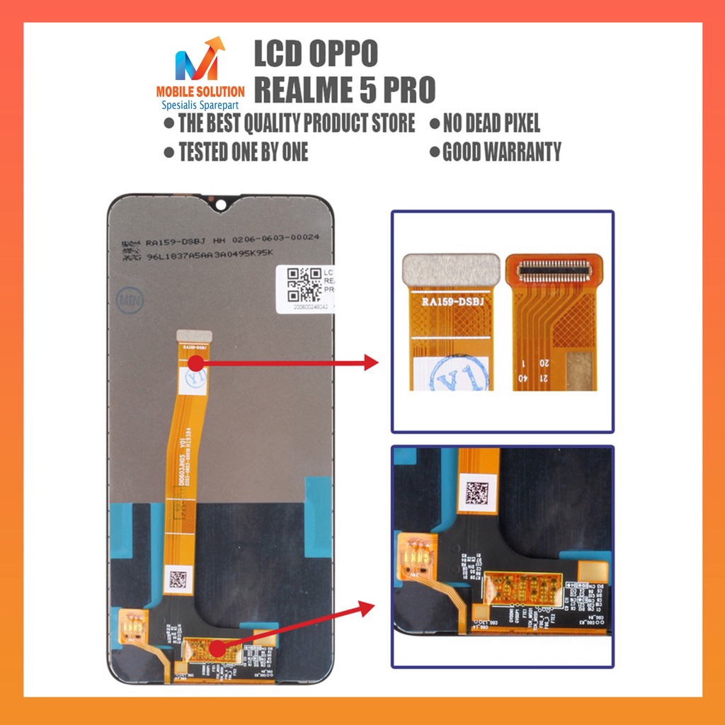 Grosir LCD Realme 5 Pro ORIGINAL 100% Fullset Touchscreen - Parts Kompatible Dengan Produk Oppo Garansi 1 Bulan + Packing / Bubbel