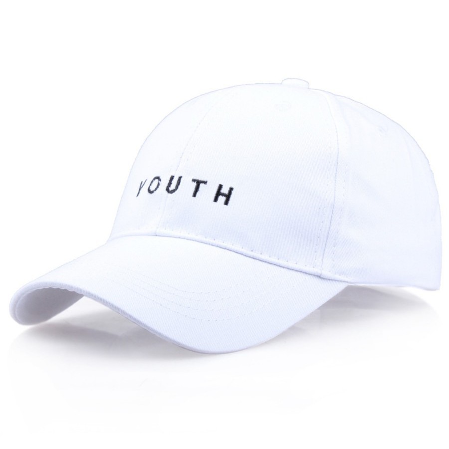 TBYO topi youth font tulisan bordir baseball cap korea jepang kpop ido - Hitam