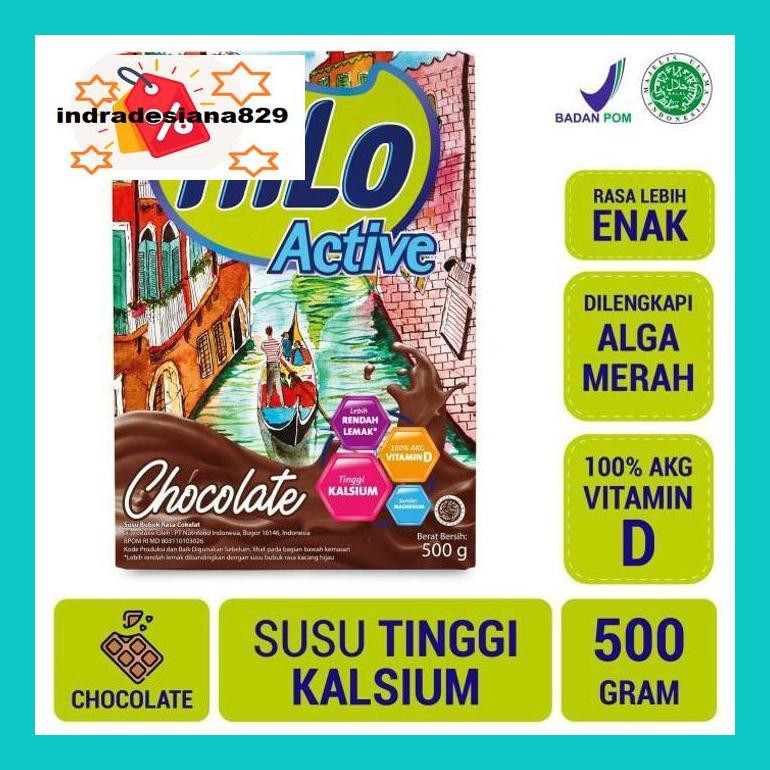 

S504Dpsum Hilo Active Chocolate 500Gr - Susu Tinggi Kalsium Mkld50