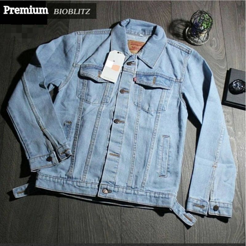 Jaket Jeans Pria Jumbo Premium . Jaket Jeans Cowok Jumbo