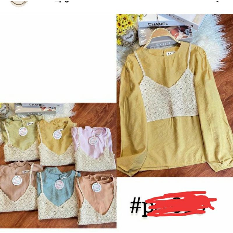 atasan import rompi bahan katun silk