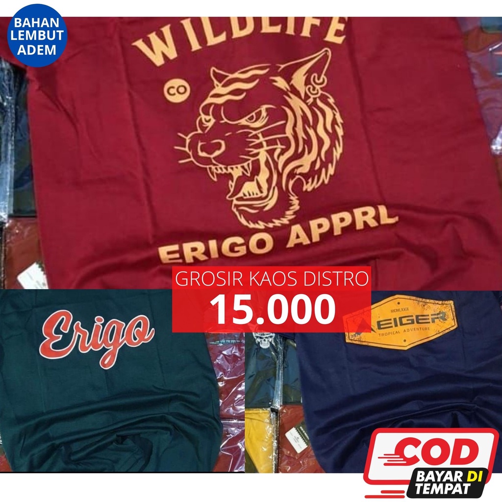 Harga Pabrik Promo Baju Kaos Kaus T Shirt Distro Lengan Pendek Pria Wanita Cowok Cewek Dewasa Bahan 