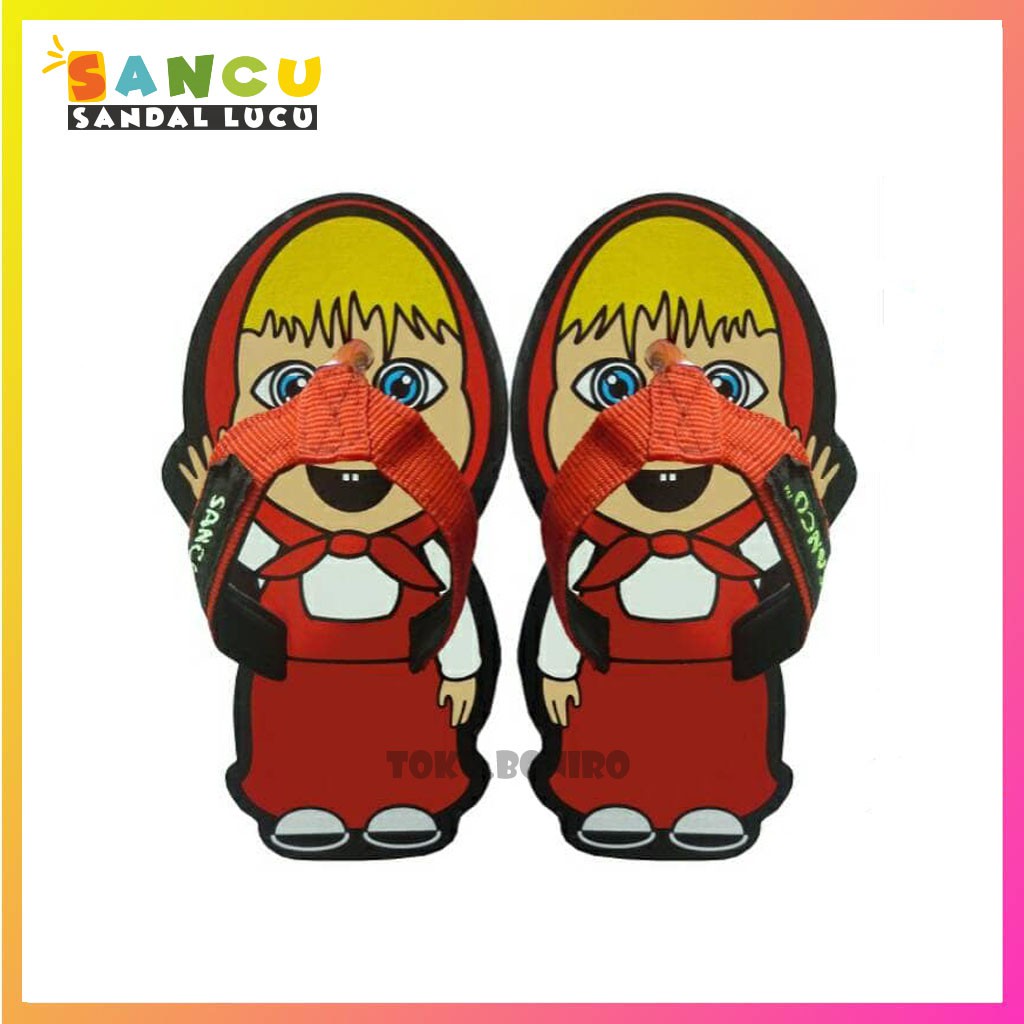 Sandal Sancu Karakter Masha Little Girl | Sancu Original |Sandal Lucu Anak Masha | Sandal Anak Karak