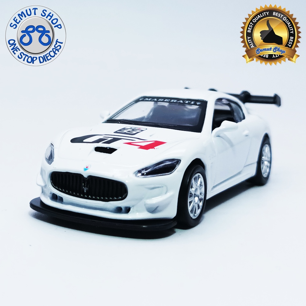 Apolo MSZ 2016 Maserati GranTurismo MC GT4 Glossy White Miniatur Mobil