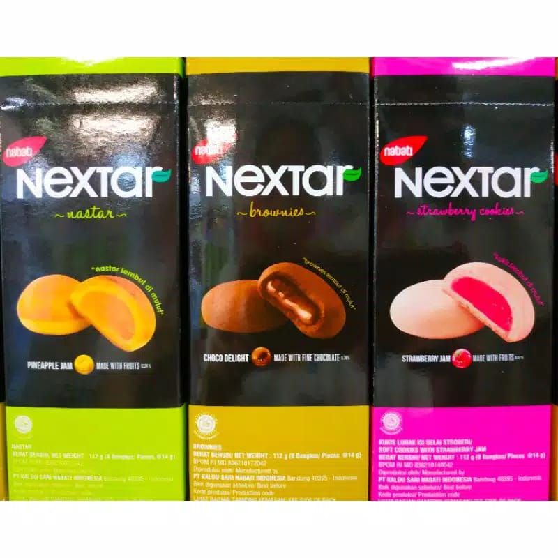 nextar strawberry , brownies , pineapple 106 gr