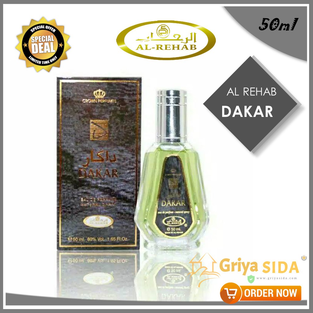 Parfum al rehab dakar 50ml original minyak wangi alrehab spray aroma dakar PROMO!