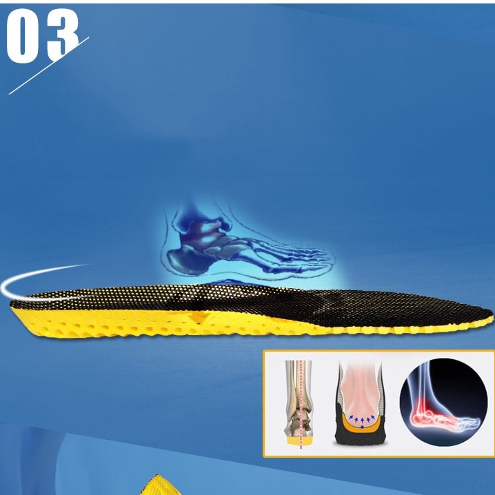 Rhodey Insole Anti Bau Alas Sepatu lebih nyaman dari Standar bawaan sepatu normal untuk Pria dan Wanita sepatu sport Man Women Insoles For Shoes Stretch Breathable Deodorant Running Cushion Insoles For Feet Orthopedic Pad Memory Foam Insole