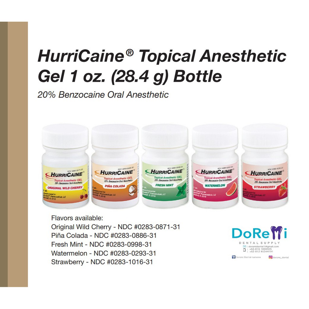 Hurricaine Topical Anastesi Gel USA / Hurricaine Gel USA / Topical Gel / Anastesi Gel.