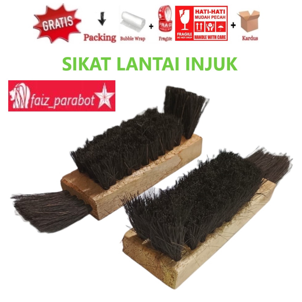 1 pcs Sikat Lantai senar dan injuk bahan kayu Besar  Macan perdana