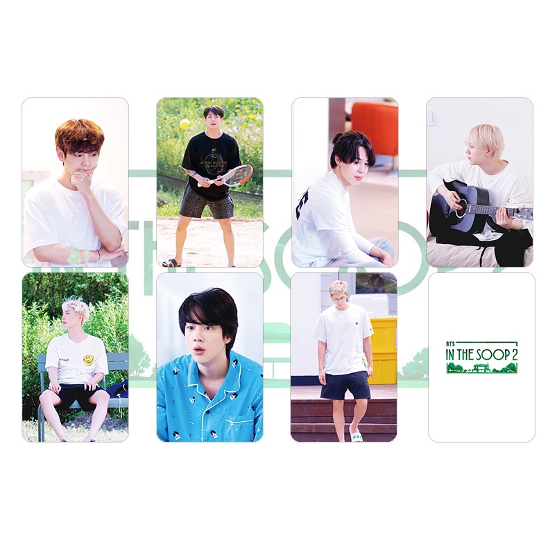 7pcs / set Kartu Ucapan Desain BTS IN THE SOOP SEASON 2 Ukuran Kecil