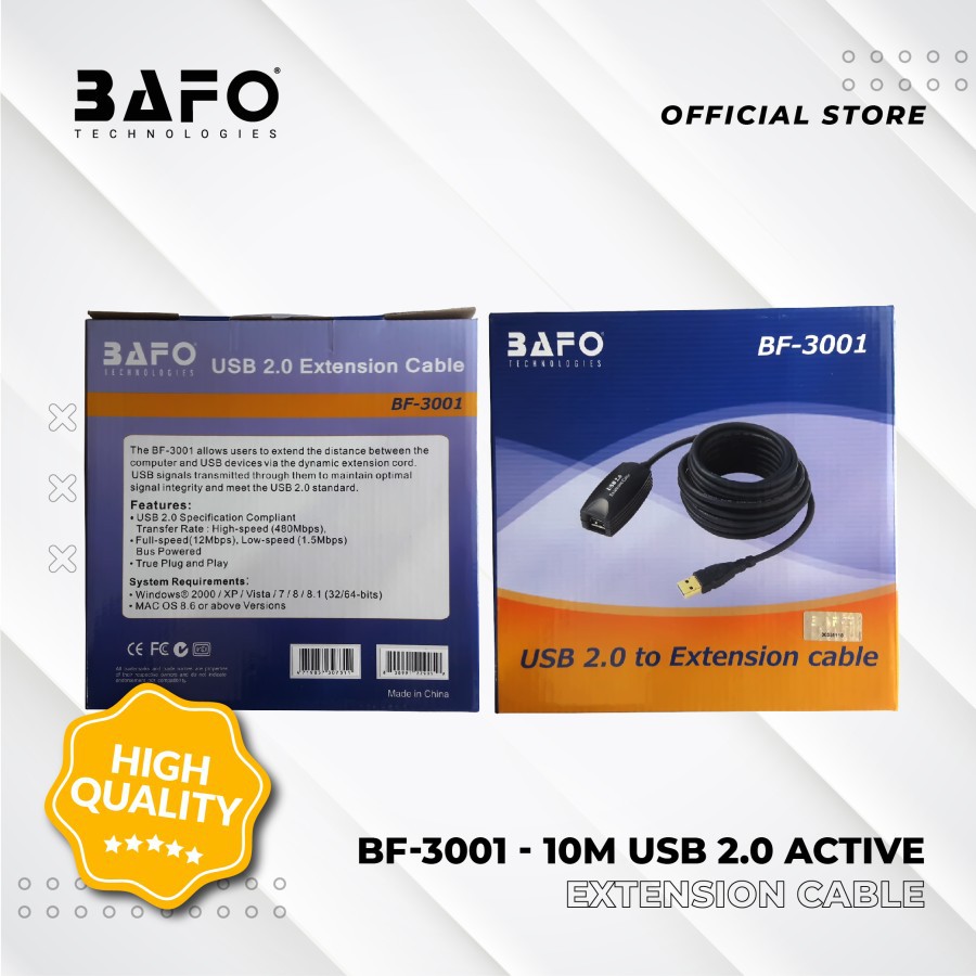 BAFO Active Extension USB 2.0 Cable 10 Meter BF-3001