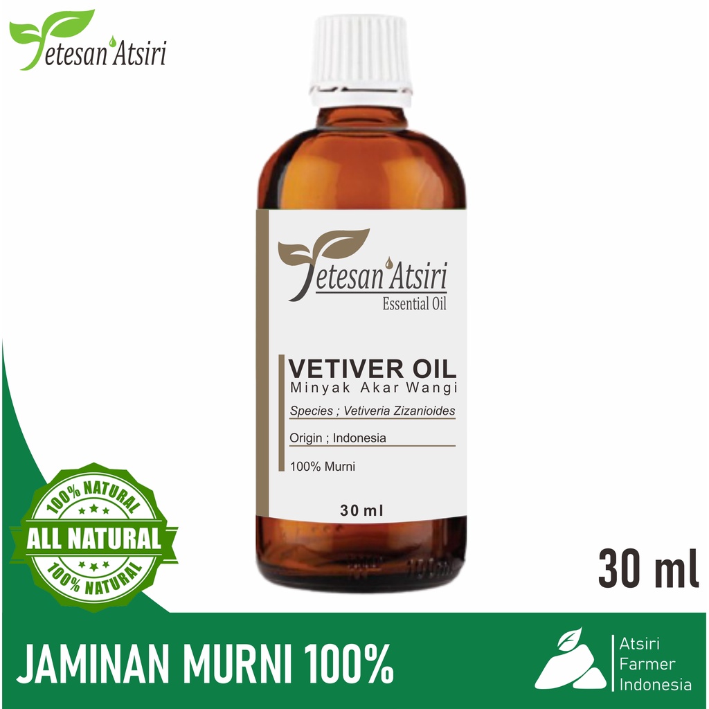 30ml minyak atsiri akar wangi usar madu murni asli penyulingan 100% vetiver pure essential oil