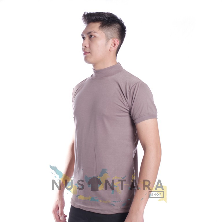 Polisi Kaos Security Kaos Satpam Kerah Tinggi  Polos Terbaru Warna Coklat