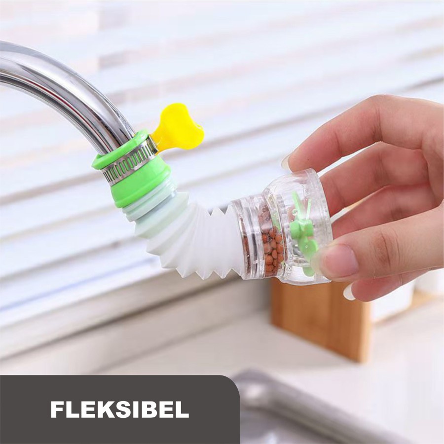 BELLA - SAMBUNGAN SARINGAN FILTER KRAN KLEM FLEKSIBEL TAMBAHAN | AERATOR PUTAR 360