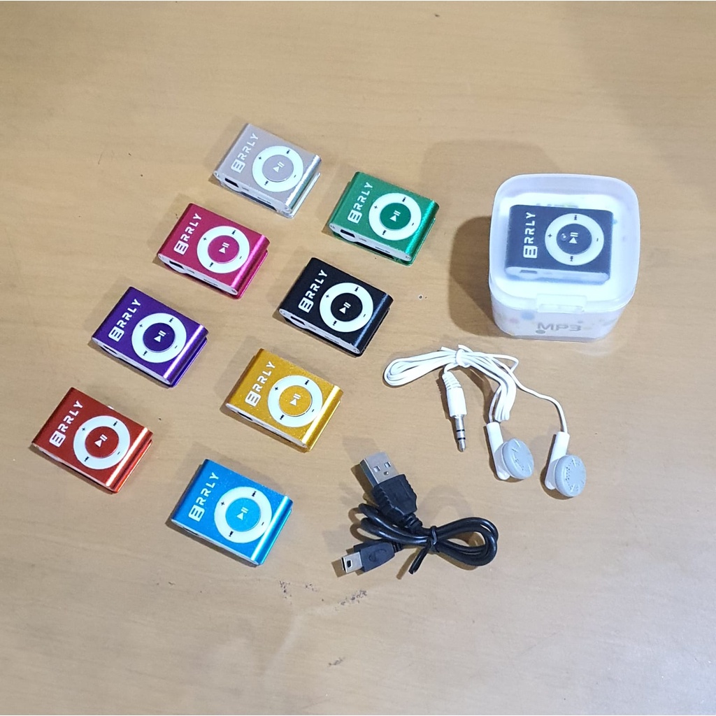 Mp3 Besi Mini Music Player Bahan metal Mp3 Jepit Slot Memory Card Packing Mika