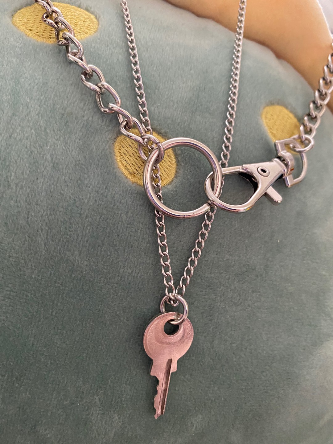 Brass Padlock Key Necklace Aksesoris Kalung Gembok Lock Kuningan Edition