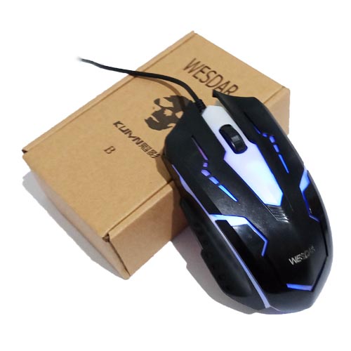 ITSTORE OPTICAL MOUSE GAMING MURAH WESDAR B USB LED 5 COLOUR RGB