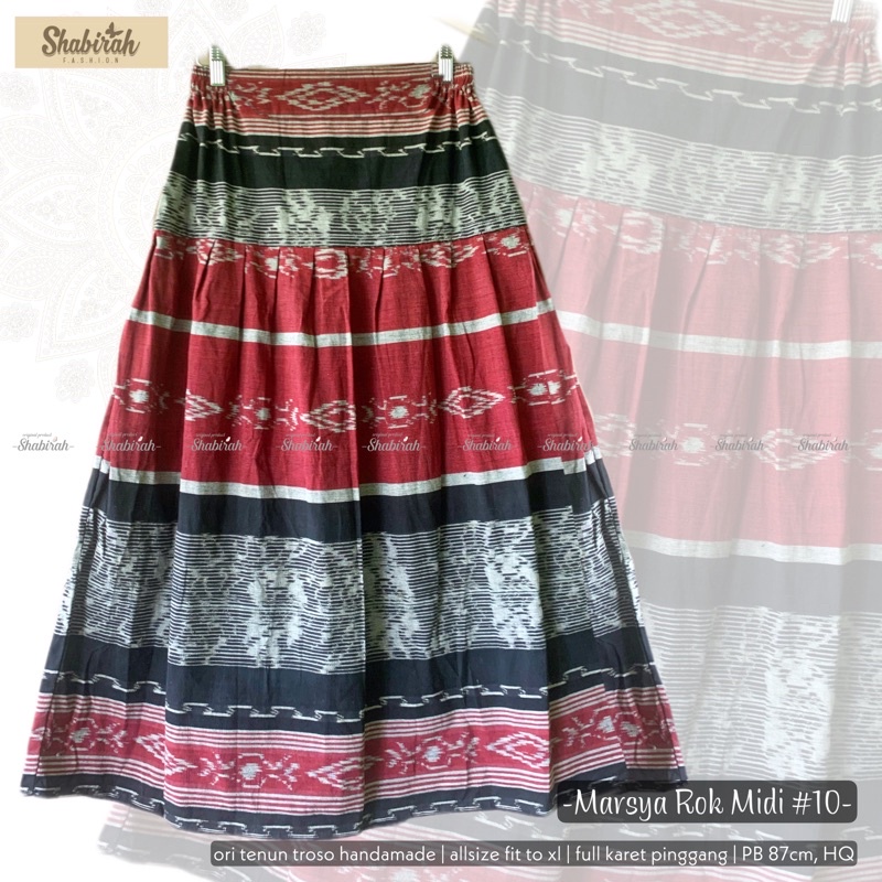 GARANSI TERMURAH COD - ROK TENUN MIDI / BAWAHAN WANITA / ROK BATIK / SKIRT / ORI BLANKET TROSO-Marsya #1