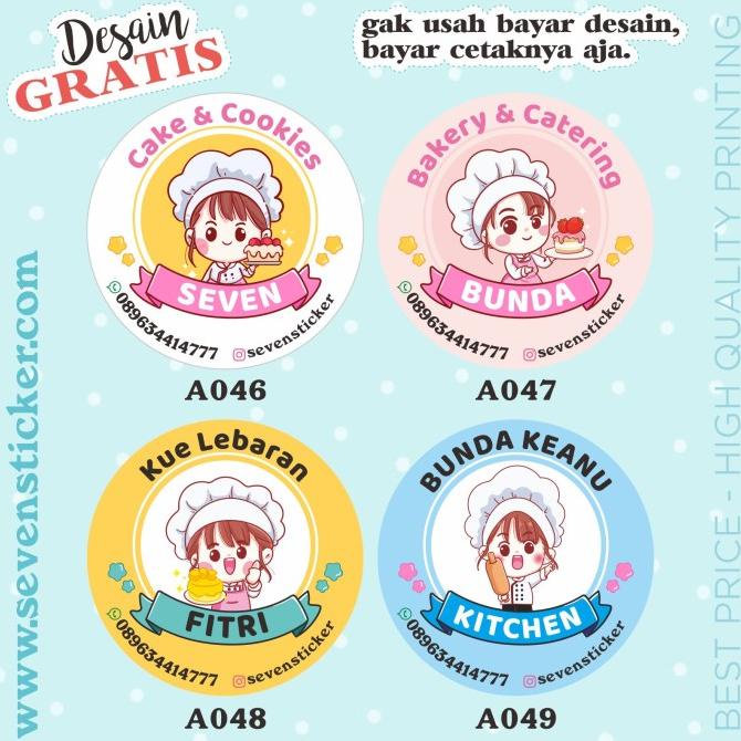 

NEW Stiker Label Kue/Kitchen/Slime/Clothing - Murah Berkualitas